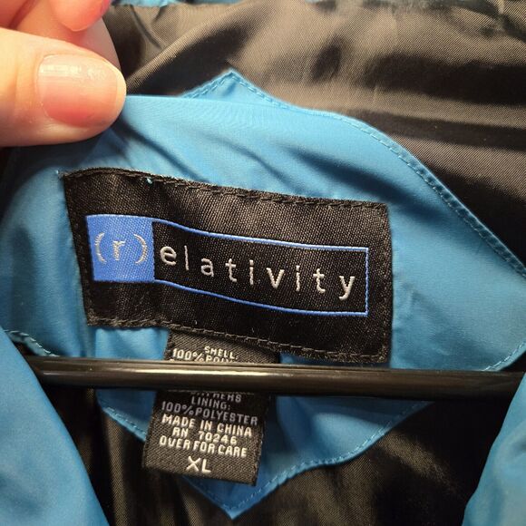 Relativity Womens Down/Feather Insulated Puffer Vest Teal XL - Picture 6 of 12
